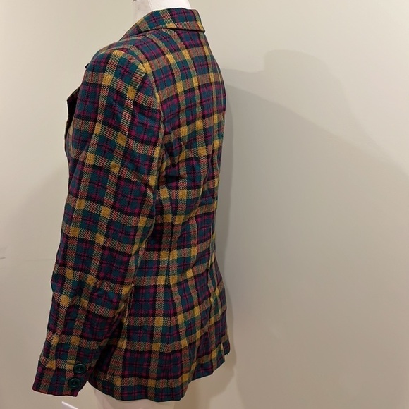 ⭐️ Vintage Valentino Miss V Plaid Blazer Made in Italy Medium - Picture 5 of 14